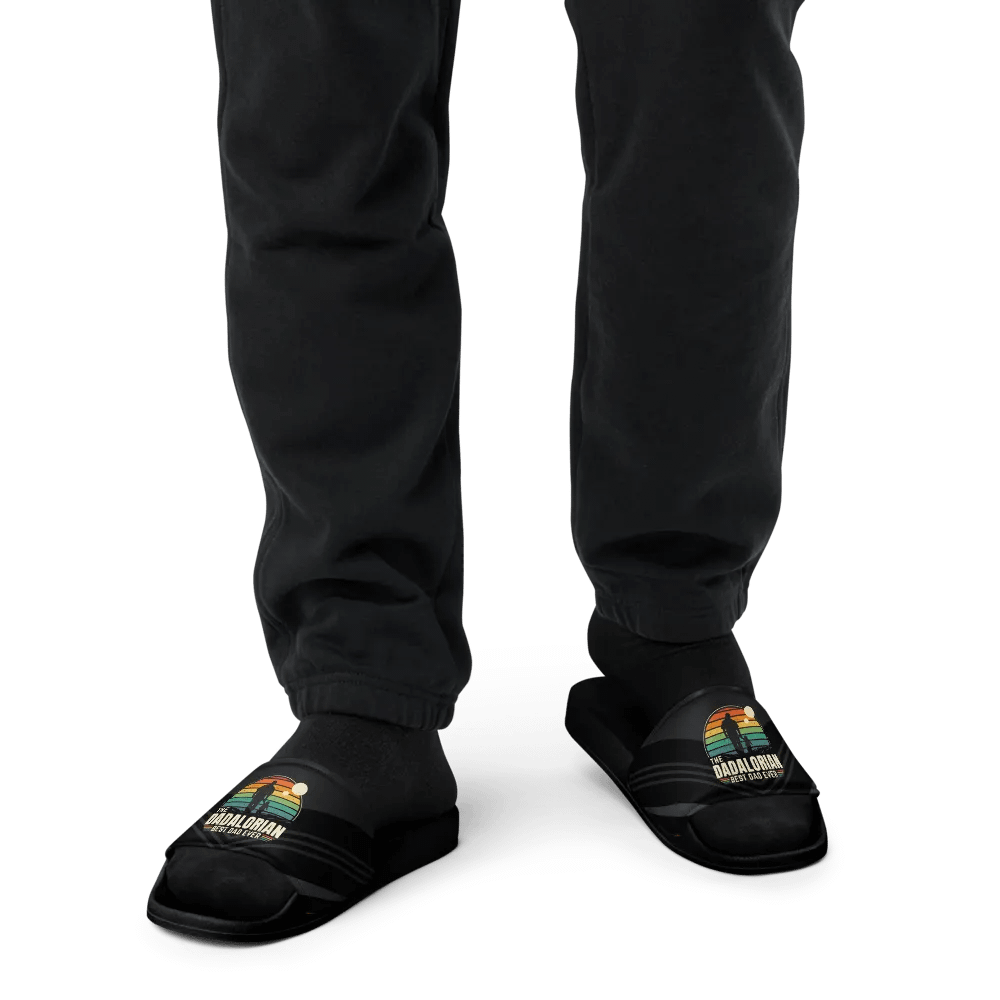 Sunset Dadalorian Best Dad Ever - Men's Slides product image (9)