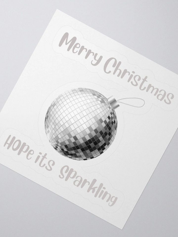 Sparkling Christmas Mirrorball Sticker - Silver product image (4)