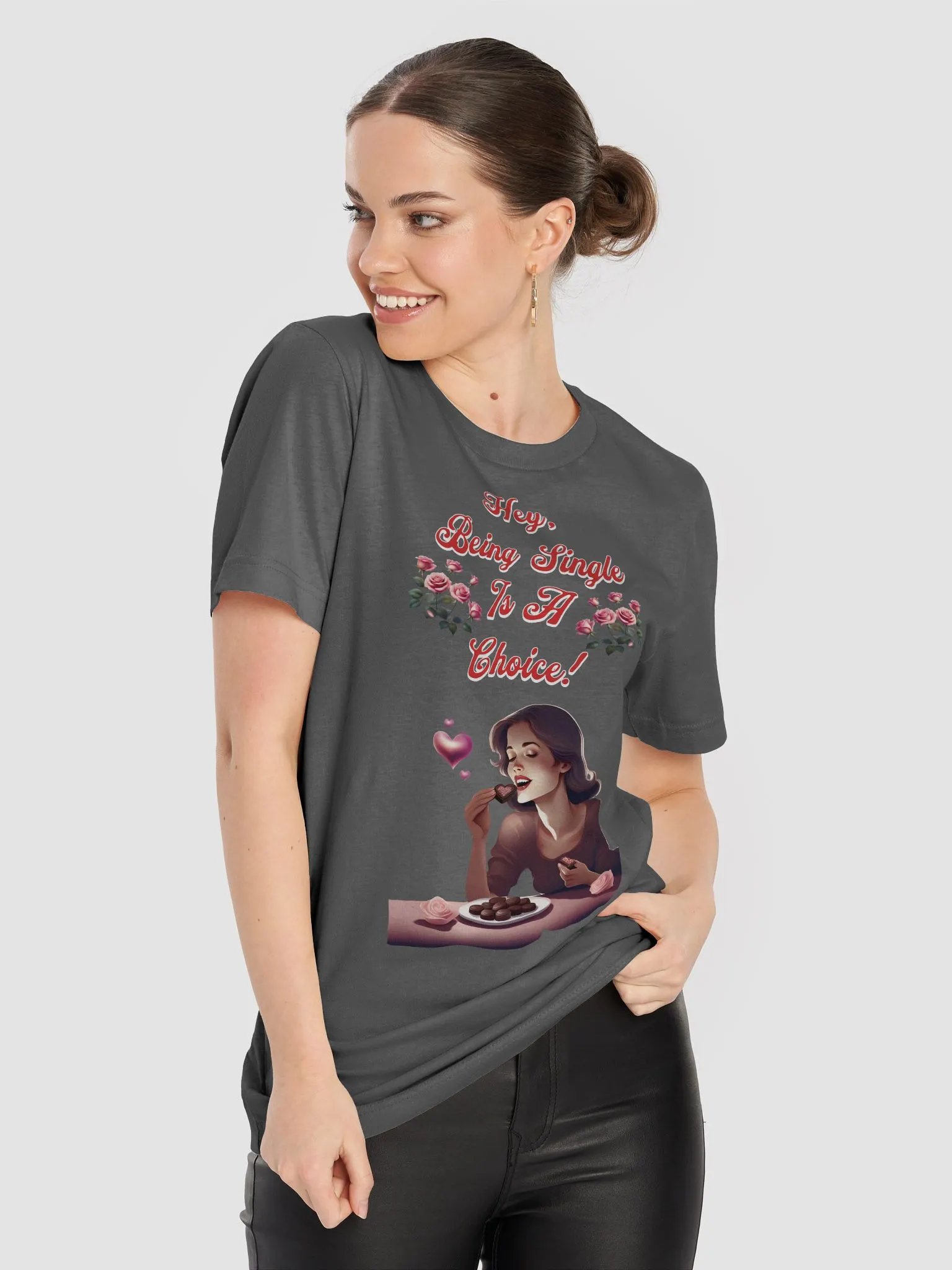 Hey, Being Single Is A Choice - Valentine's Day Design T-shirt product image (60)