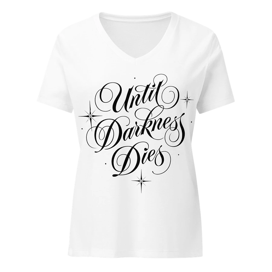 Until Darkness Dies (simple design) Bella+Canvas Women's Relaxed V-Neck T-Shirt product image (1)