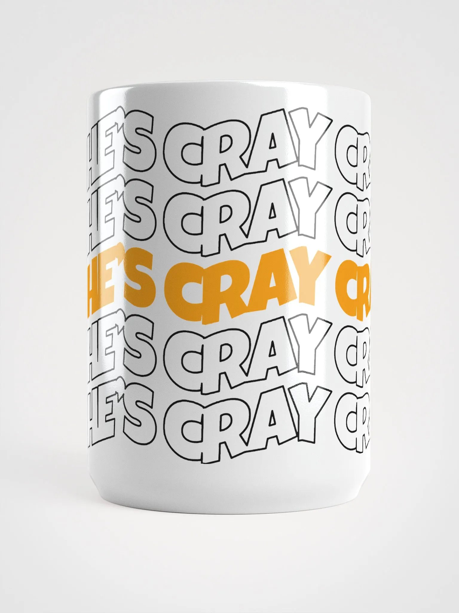 He's cray cray! Mug (orange/black) product image (6)