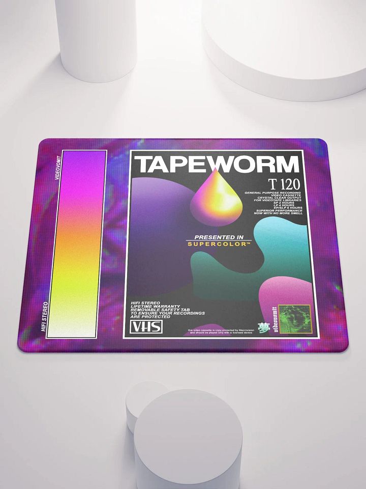 VIDEOVOMIT TAPEWORM VHS GAMING MOUSEPAD product image (1)