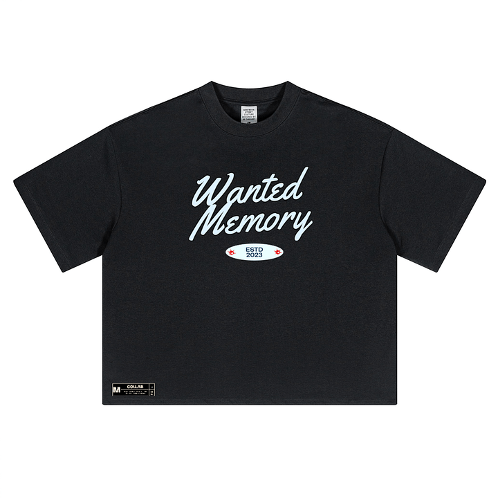 WANTED MEMORY®/NARVI FLOTIN® BONES REMAIN GRAPHIC BOXY SHORT T SHIRT product image (1)