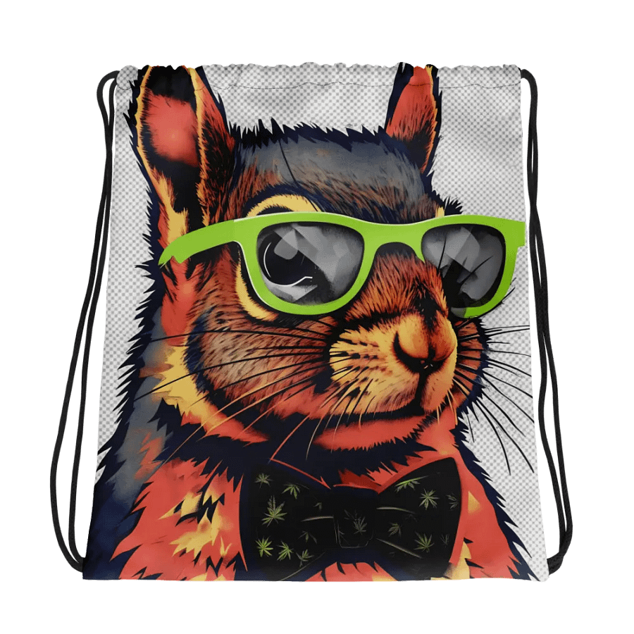 Stylish 420 Squirrel All-Over Print Drawstring Bag product image (1)