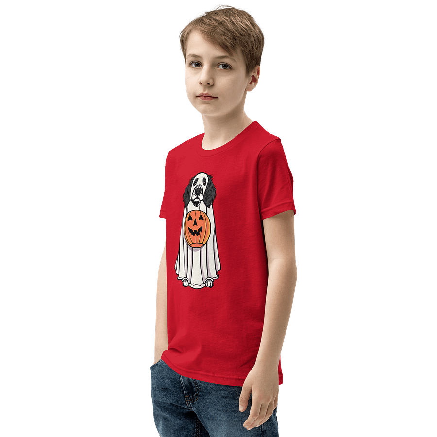 Halloween Springer Spaniel(Black & White) Youth T-Shirt product image (4)