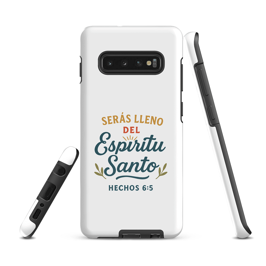 Tough Samsung® Case – “Serás Lleno del Espíritu Santo” – Spanish Bible Verse product image (5)