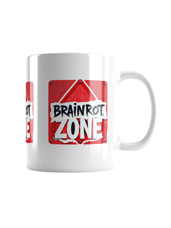 Brainrot Zone Red Warning Sign Mug product image (6)
