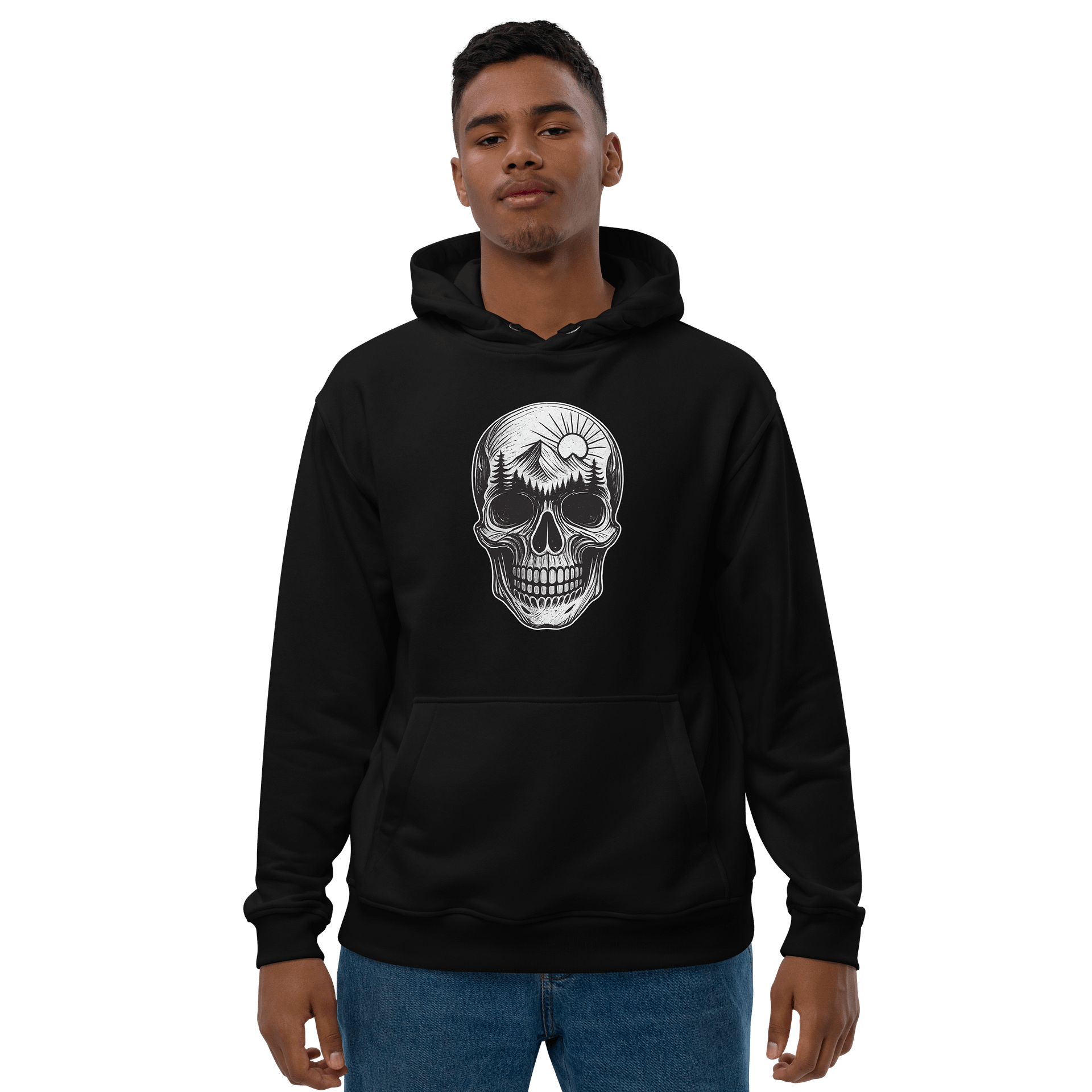 Rugged Skull & Mountain Scene Hoodie product image (8)