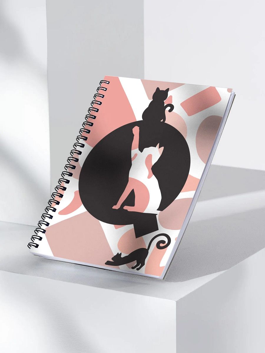 Monogram Letter Q Cat Lover Geometric Pinks Notebook product image (3)