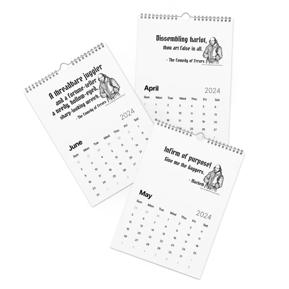 Tarot of Shakespearean Insults Calendar 2024 product image (4)