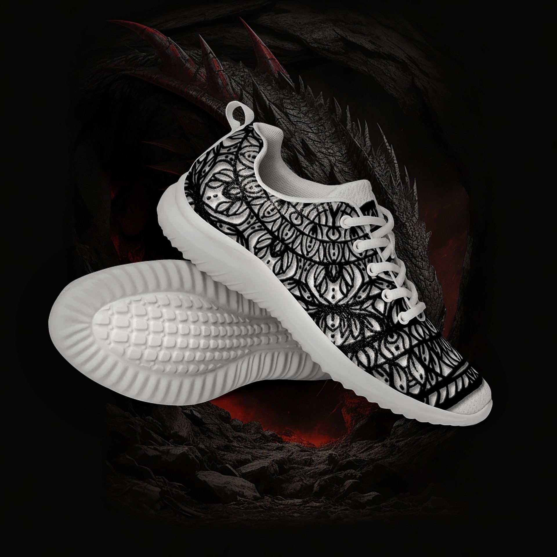Mandala Symmetry Men's Athletic Shoes product image (1)