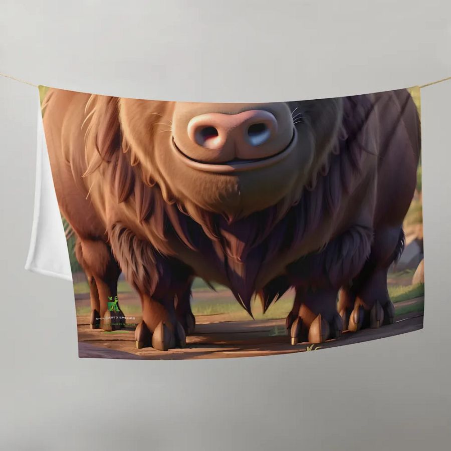 Endangered Species - Mexico - Bison Throw Blanket product image (10)