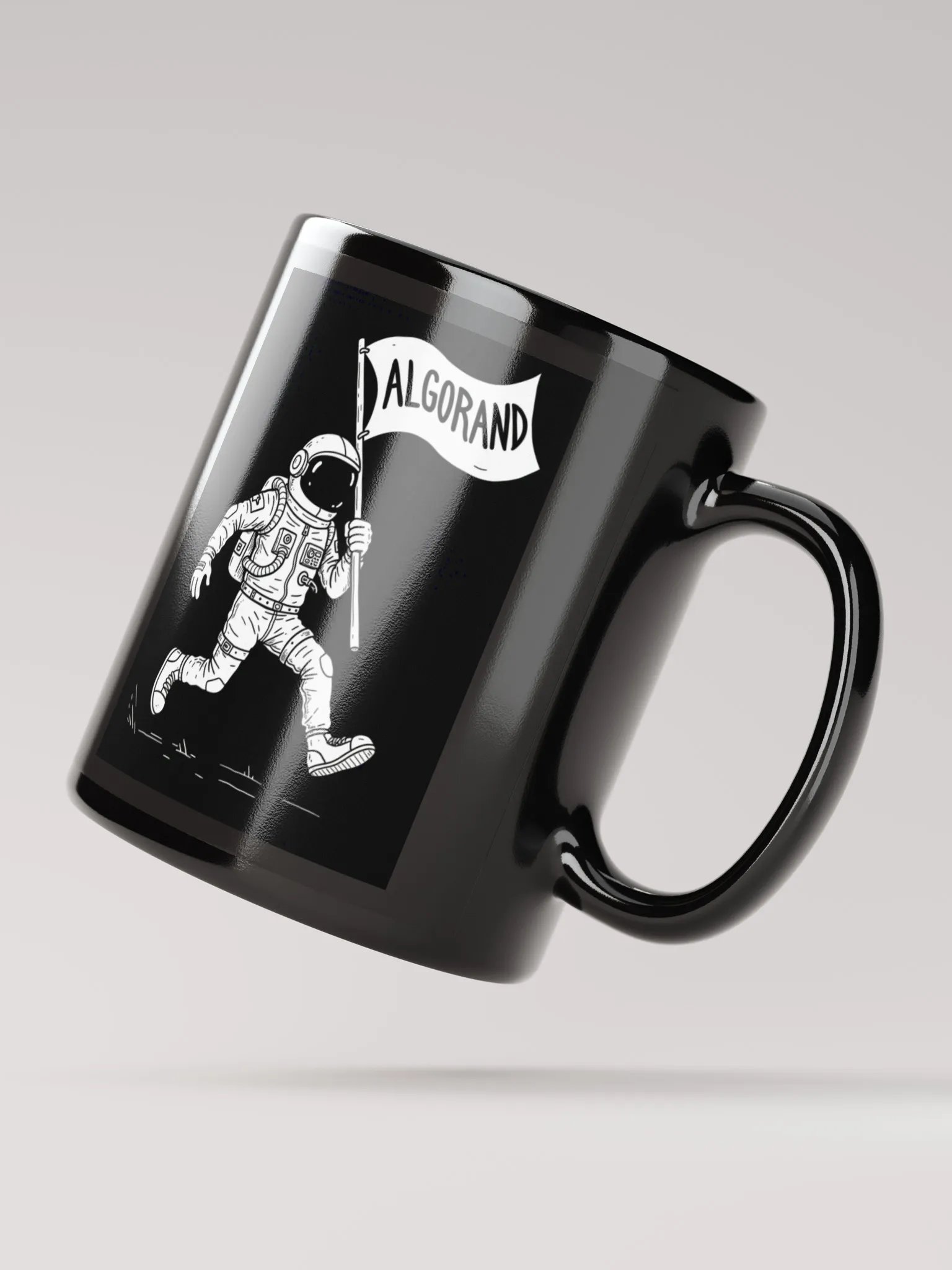 Algorand Moon Man Black Ceramic Coffee Cup product image (2)