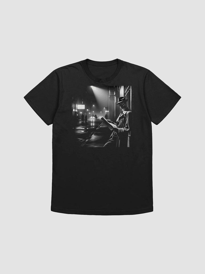 Nocturnal Secrets: A Noir Street Reading (Front Print Mens Tee) product image (1)