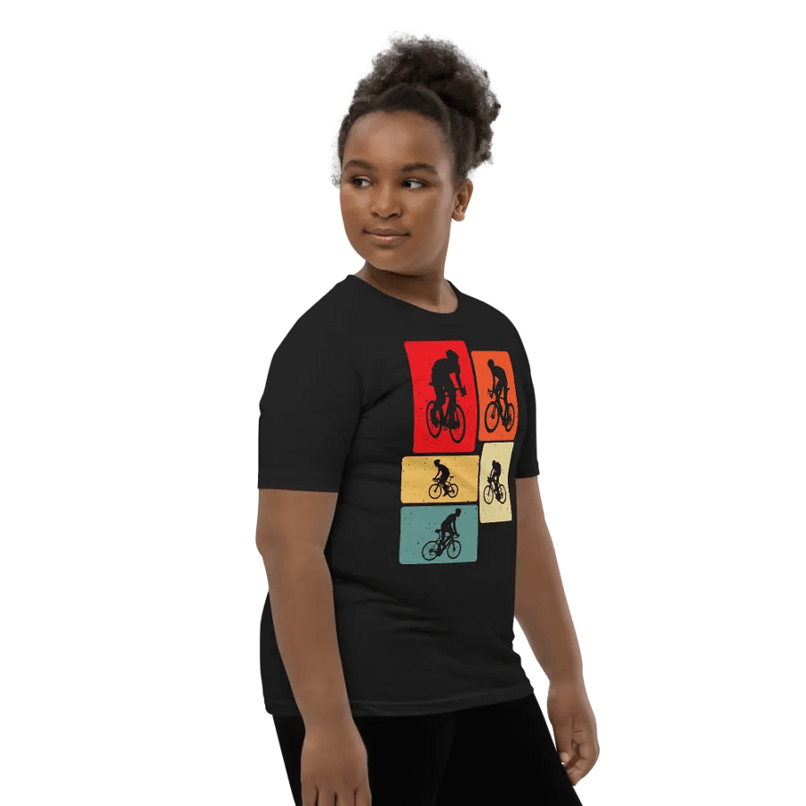 Cyclist Silhouette Youth T-Shirt product image (12)