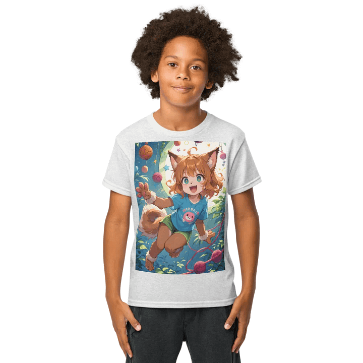 Animated Cat Girl Youth T-Shirt product image (9)