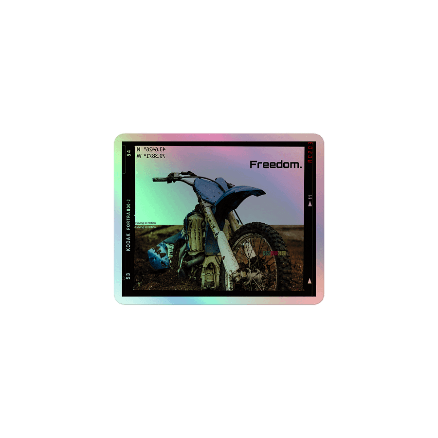 Polaroid Freedom Dirt bike | Holographic Sticker product image (1)