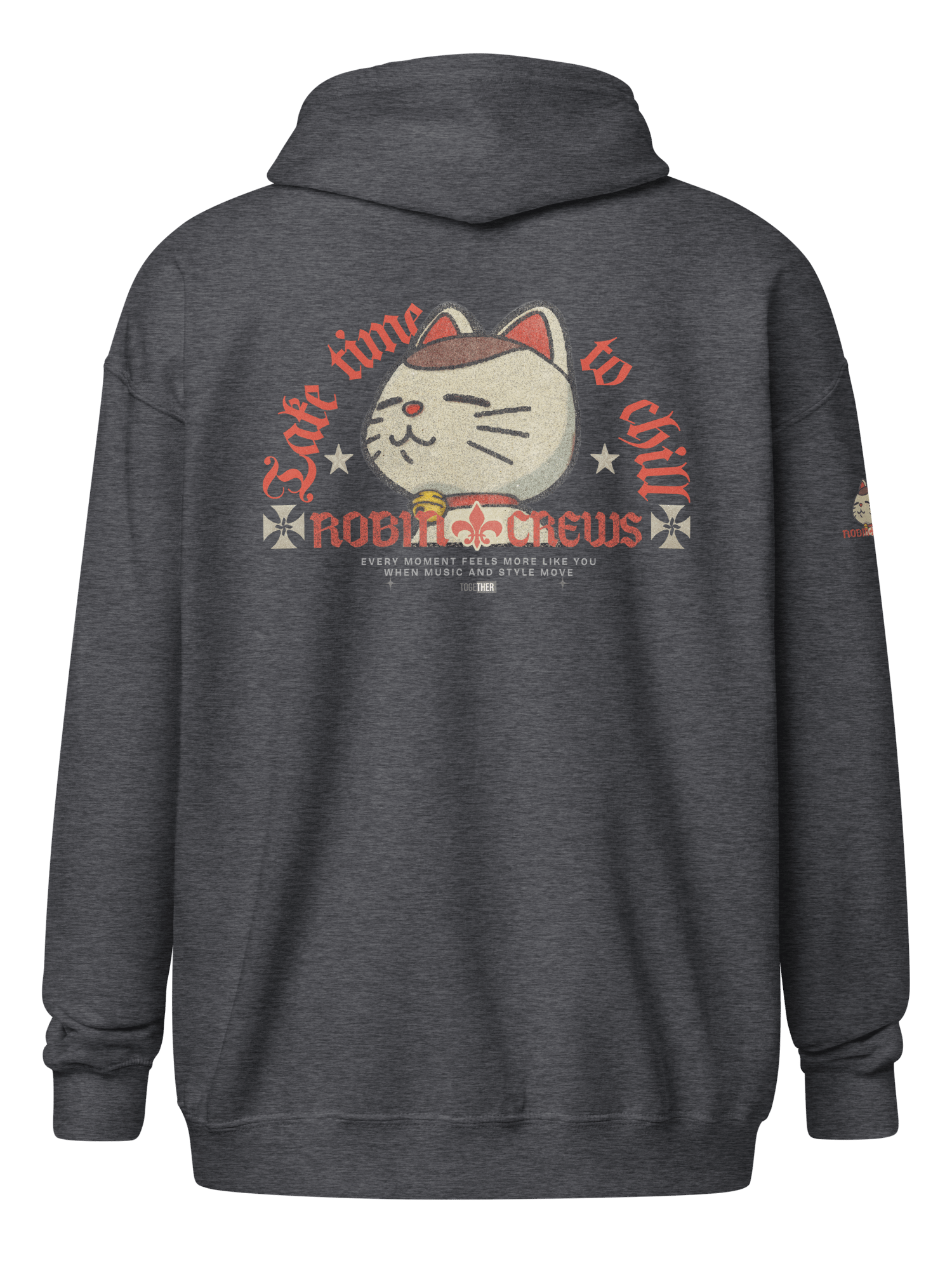 Cat Zip Hoodie with Chill Vibes product image (40)