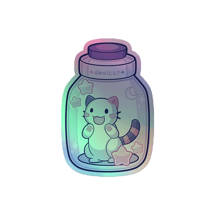 Holo Sticker • CandiCat Candi Jar • 2024 product image (2)