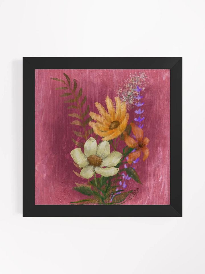 Wild Flowers Vibrant Ayous Wood Framed Poster product image (2)