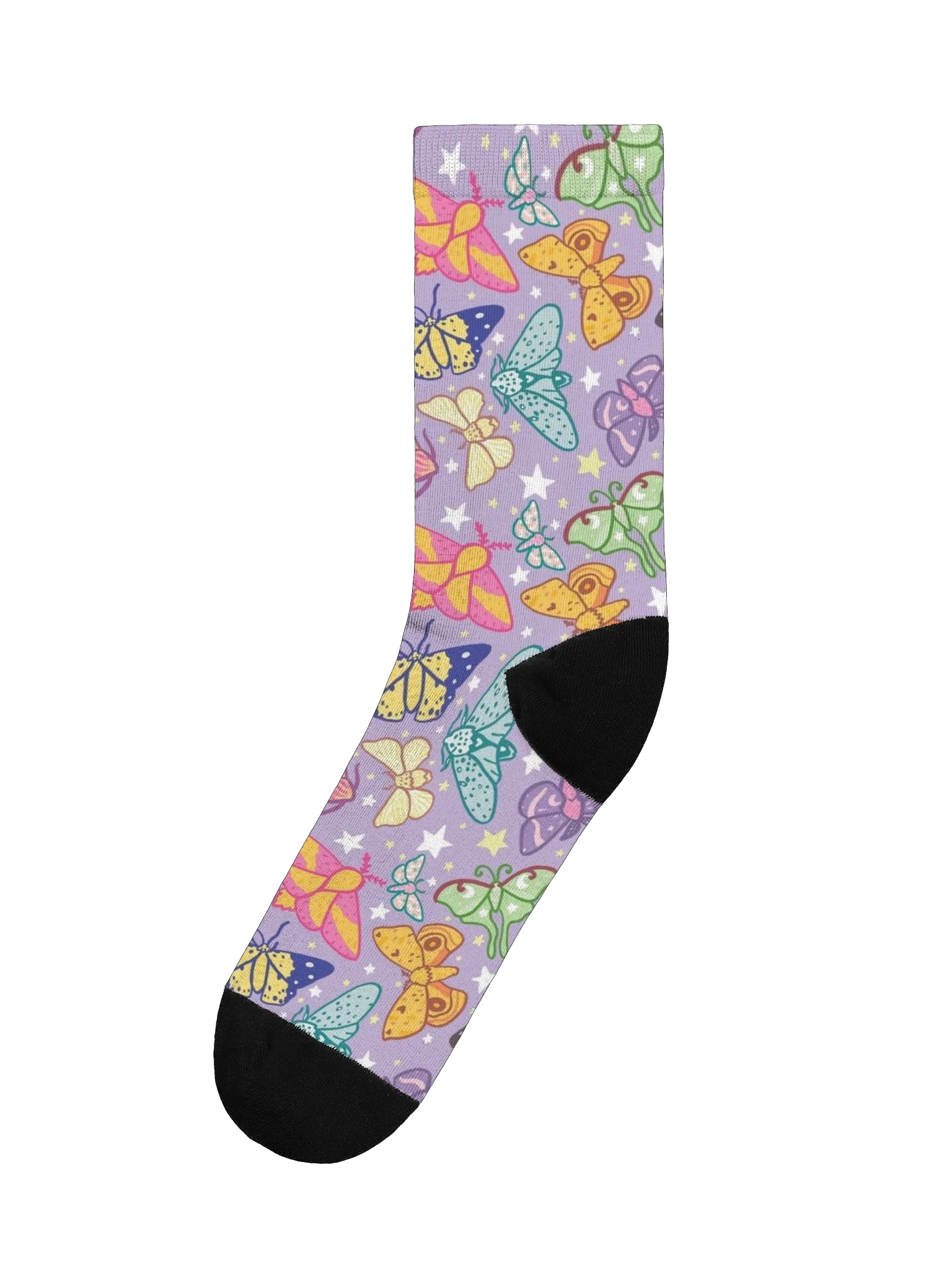 Starry Flutter Crew Socks — Colorful Butterfly Dreams product image (1)