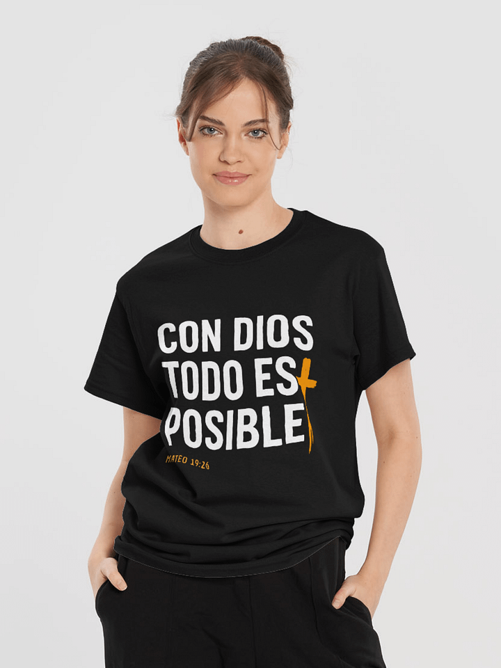 Camiseta Unisex Manga Corta | Con Dios Todo es Posible product image (2)