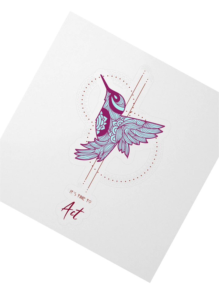 Ephemeral Art Hummingbird Sticker product image (2)
