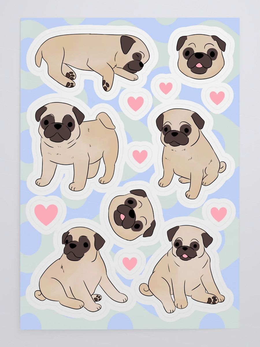 Pawsitively Pawesome Pug Sticker Collection product image (4)