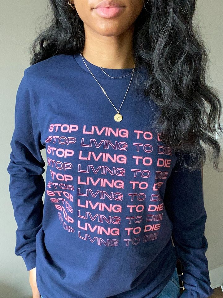 Stop Living To Die Unisex Long Sleeve Tee product image (1)