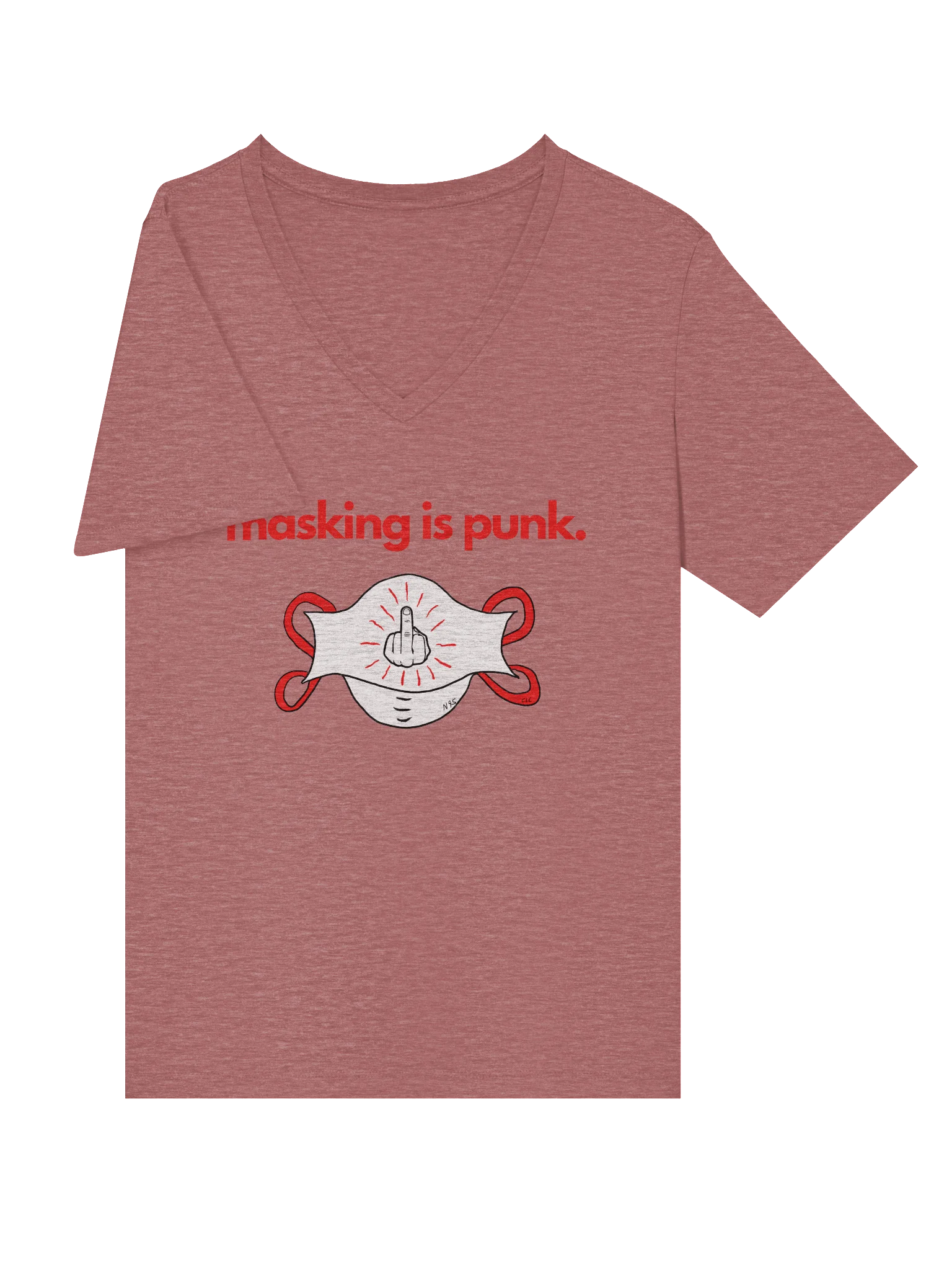 Masking Is Punk v-neck tee product image (35)