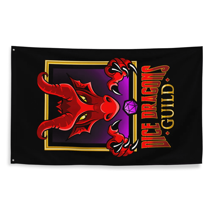 Dice Dragons Guild Vertical Flag (Black) product image (2)