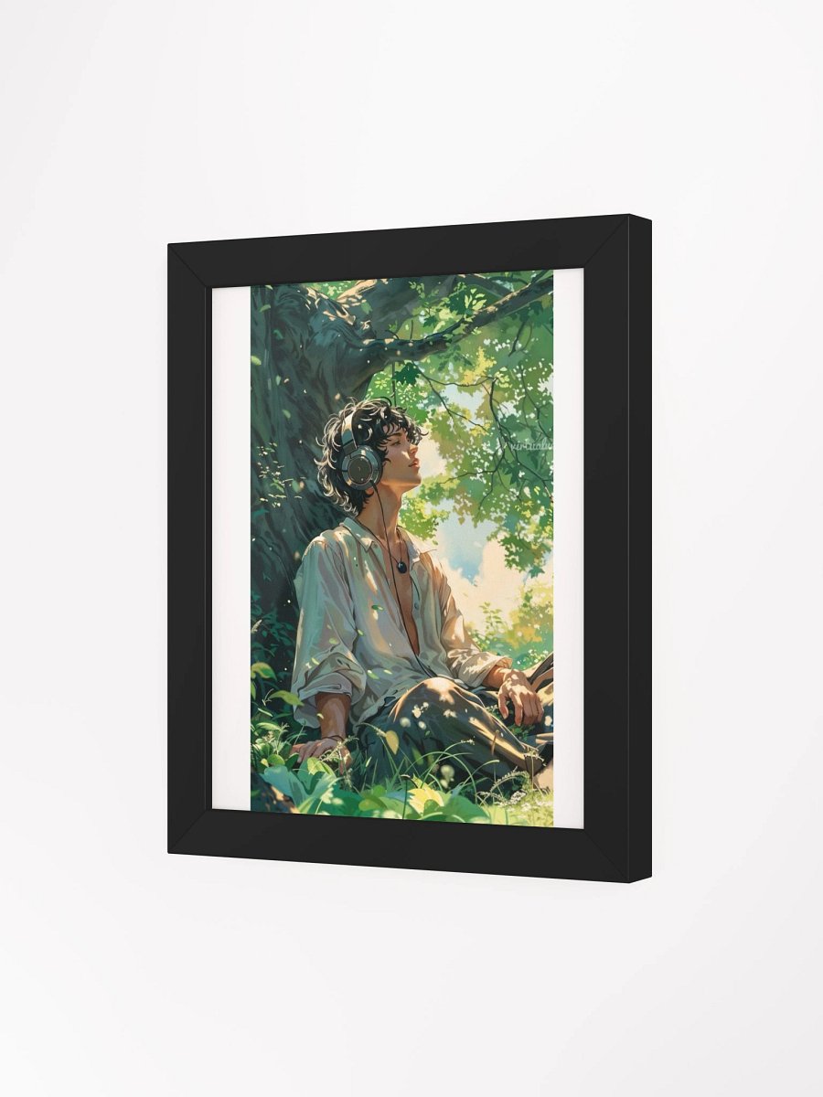 Whispers of the Forest" – Tranquil Headphones Boy Wall Art product image (16)