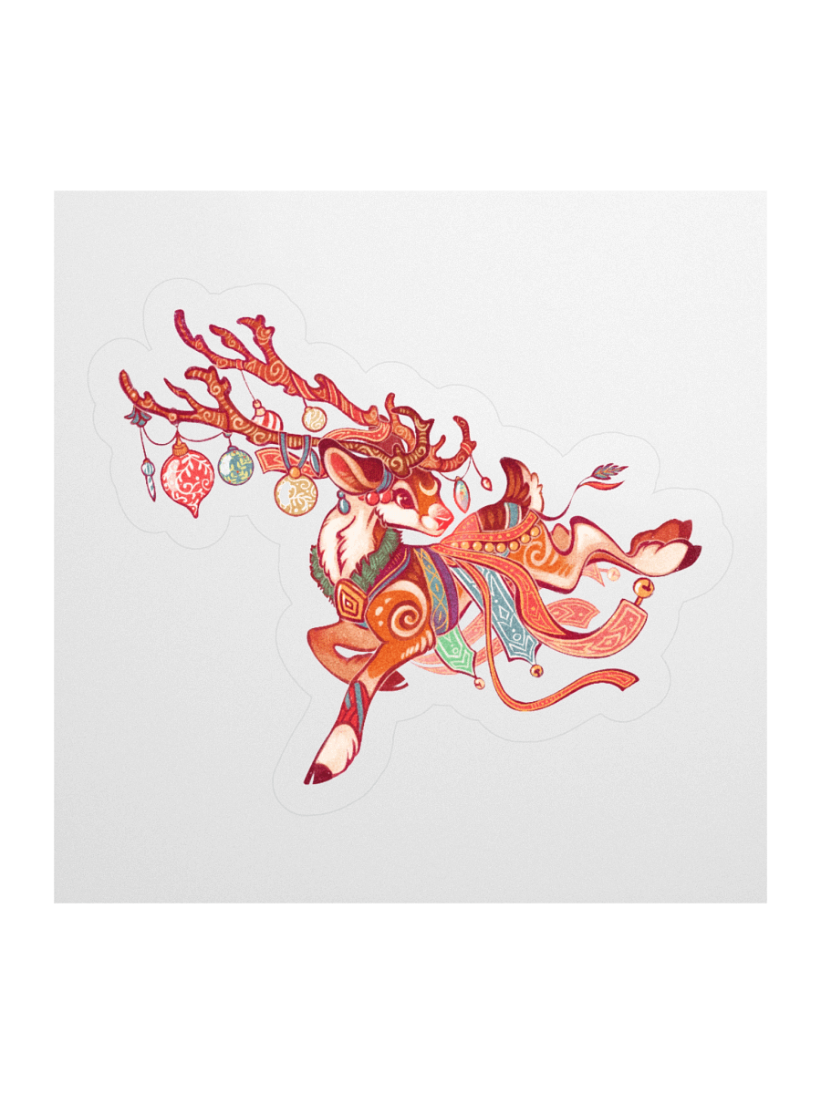 Yule deer | Kiss-cut sticker product image (1)