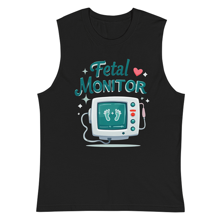 Miracle Footprints Fetal Monitor Illustration Muscle Tank product image (3)