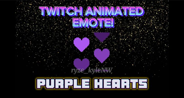 Twitch Animated Emote Purple Hearts product image (1)