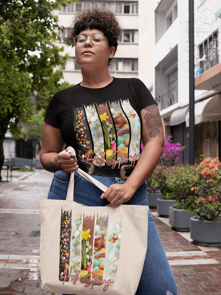 Hello Spring, Easter elements, Organic Tote Bag product image (1)