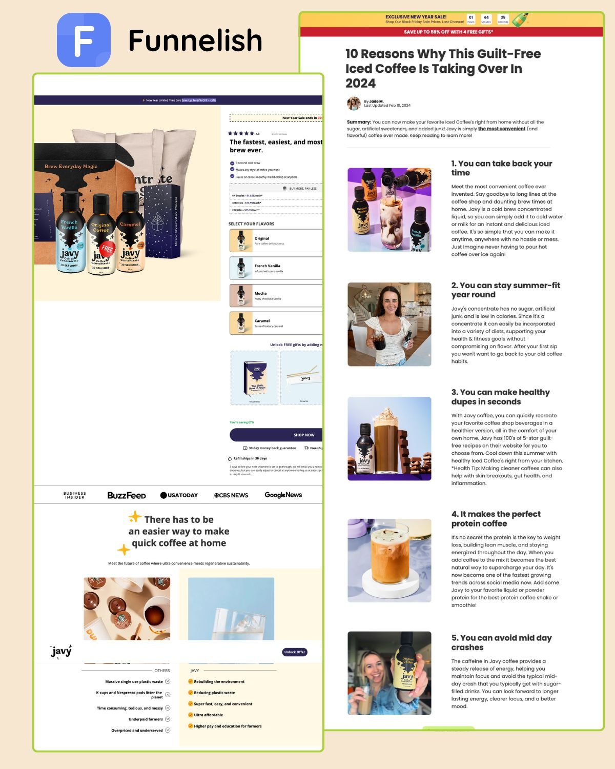 Javy Coffe Funnelish Template product image (1)