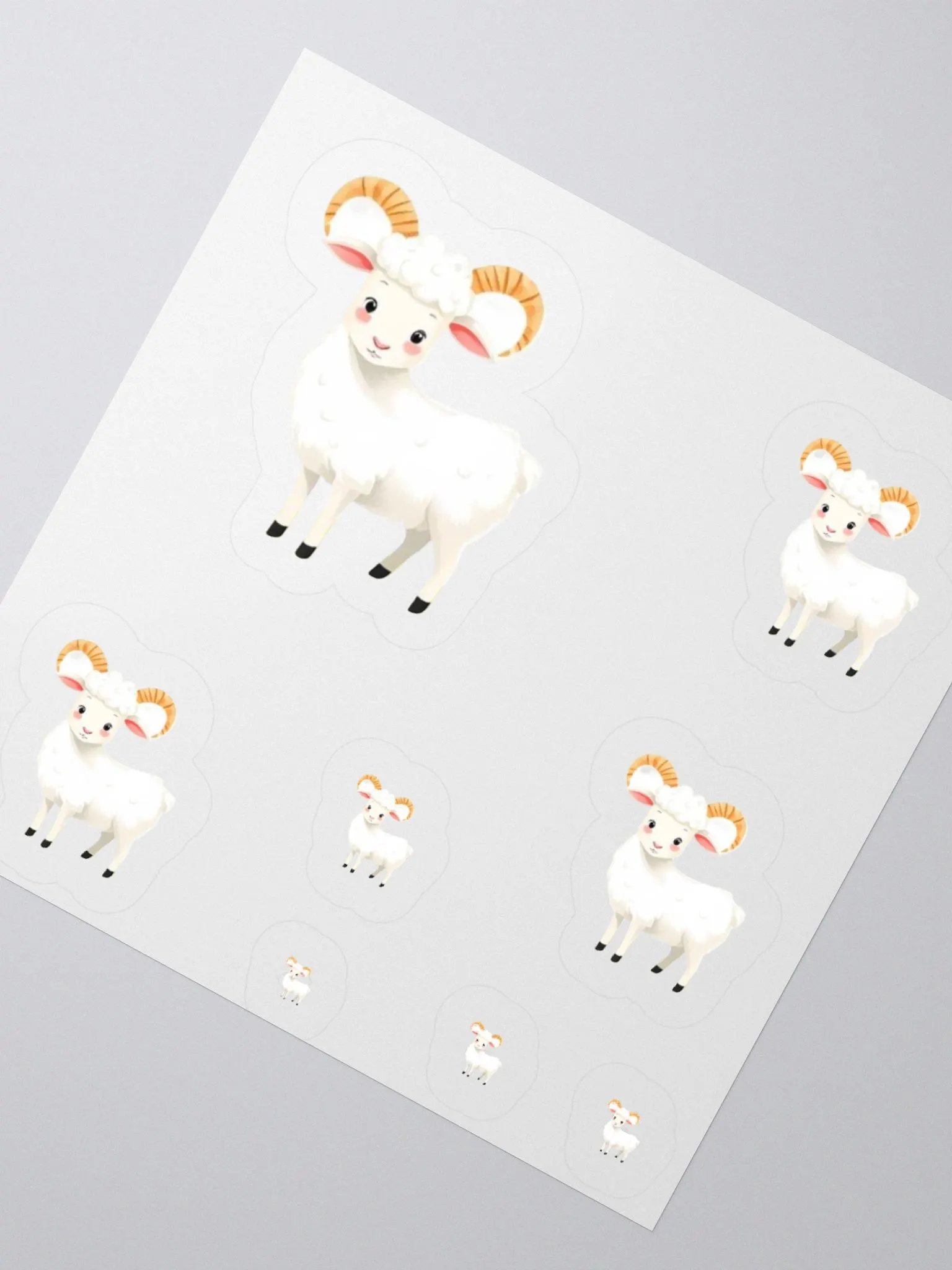 Cheerful Goat Kiss Cut Stickers product image (2)