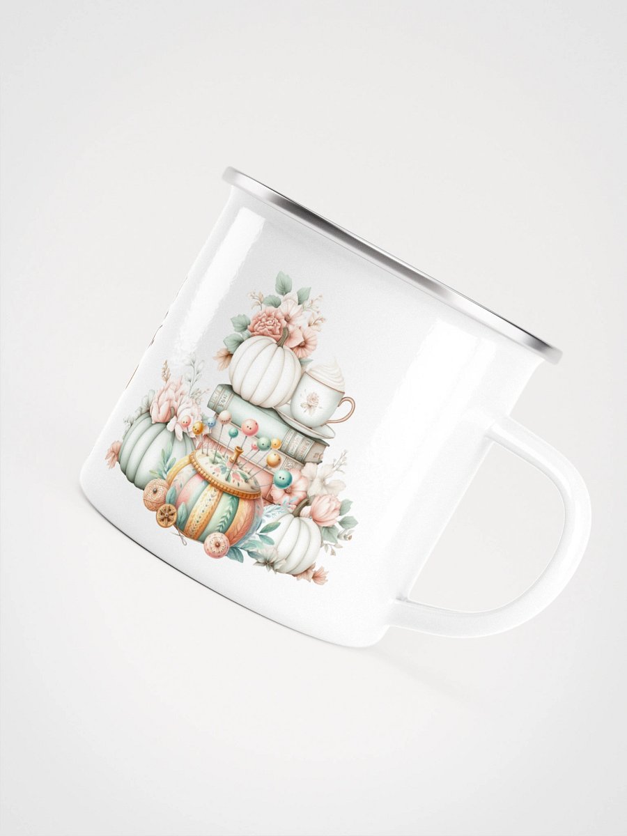 Autumn Pins Patterns Purrs Coffee Enamel Mug product image (5)