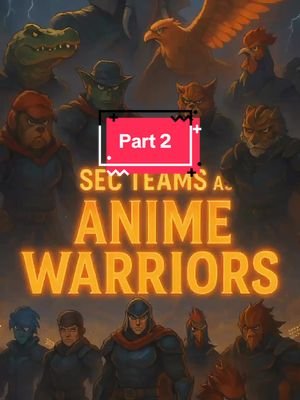 Sec teams as anime warriors part 2 #football #anime #ai #college #viral 