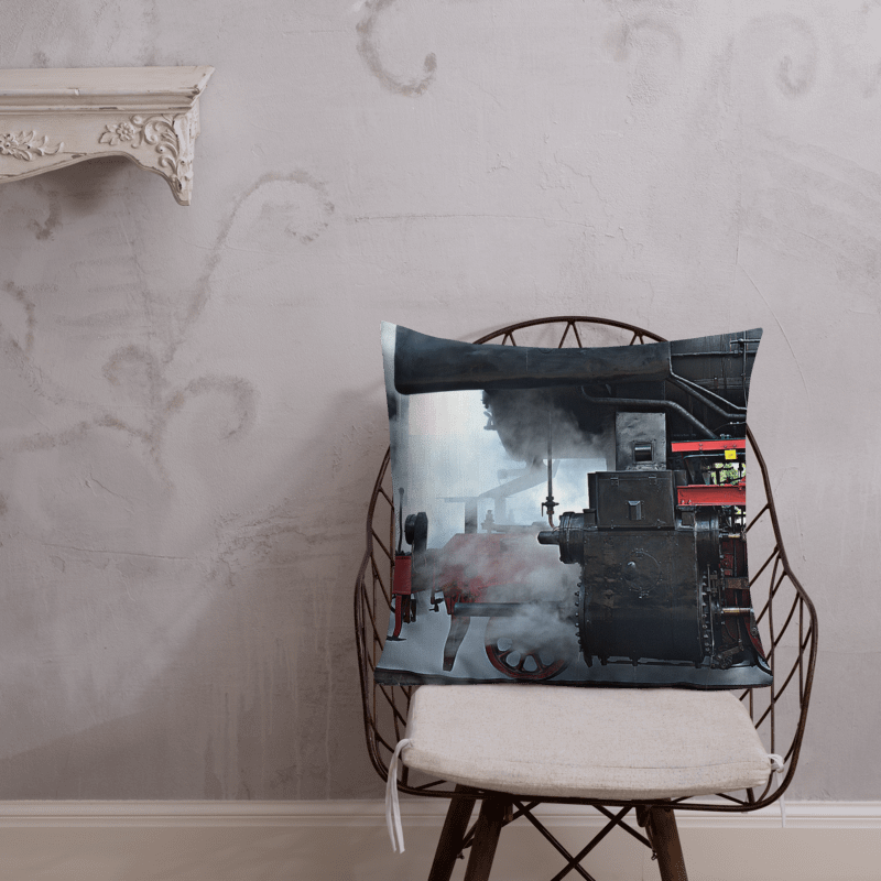 Premium-Kissen - Dampflokomotive Detailausschnitt product image (5)