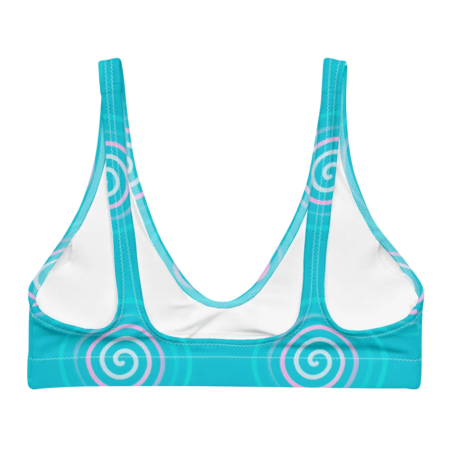 Beautiful Minimalist Ocean Swirl Pattern Padded Bikini Top product image (2)