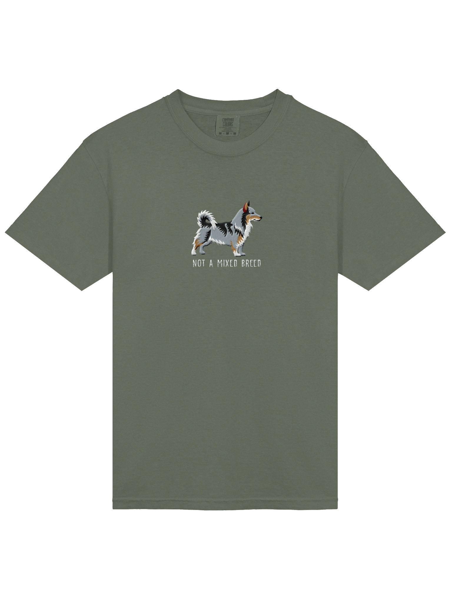 Not a Mixed Breed T-Shirt(Embroidered) of a Swedish Vallhund(Brownish Gray) product image (23)