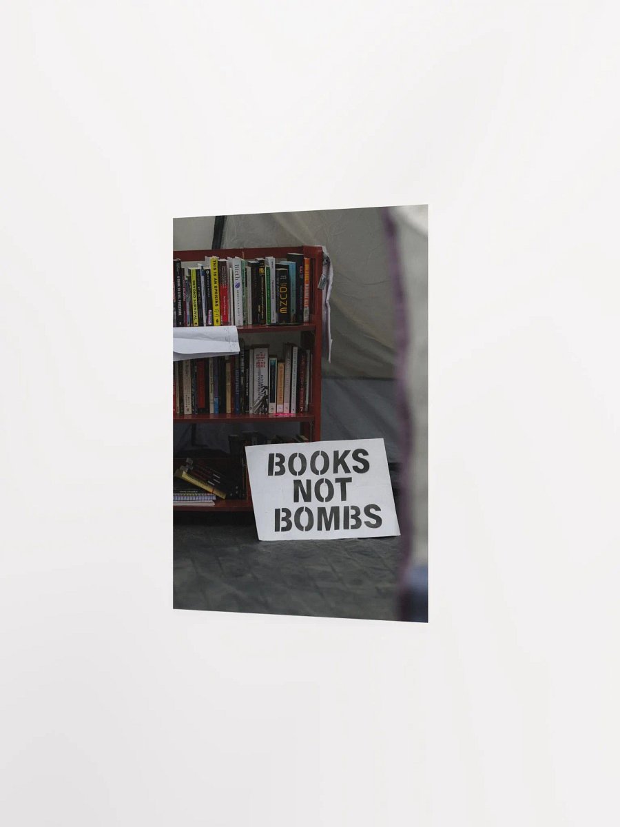 BOOKS NOT BOMBS (no frame) product image (2)