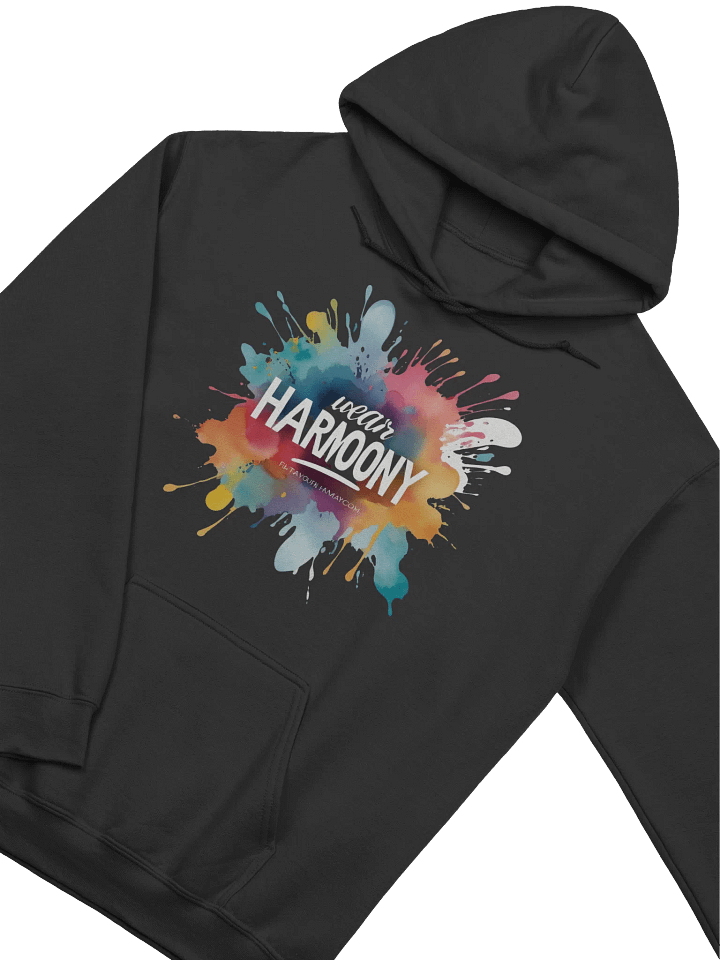 Harmony Splash Hoodie, Artistic Vibes Gift, Colorful Statement Wear product image (2)