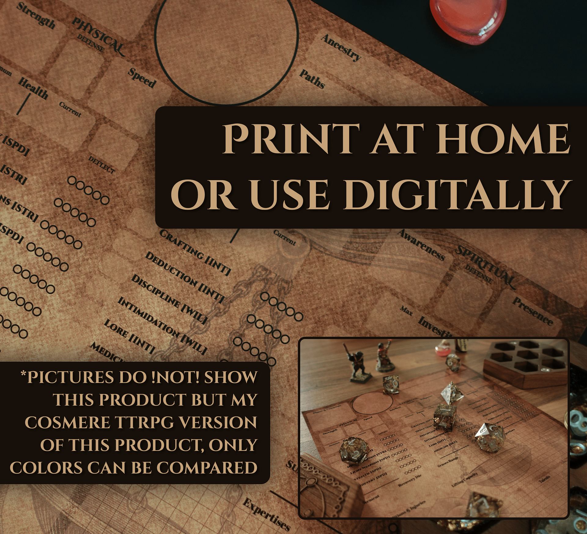 Vintage Daggerheart TTRPG Character Sheet and Journal product image (5)