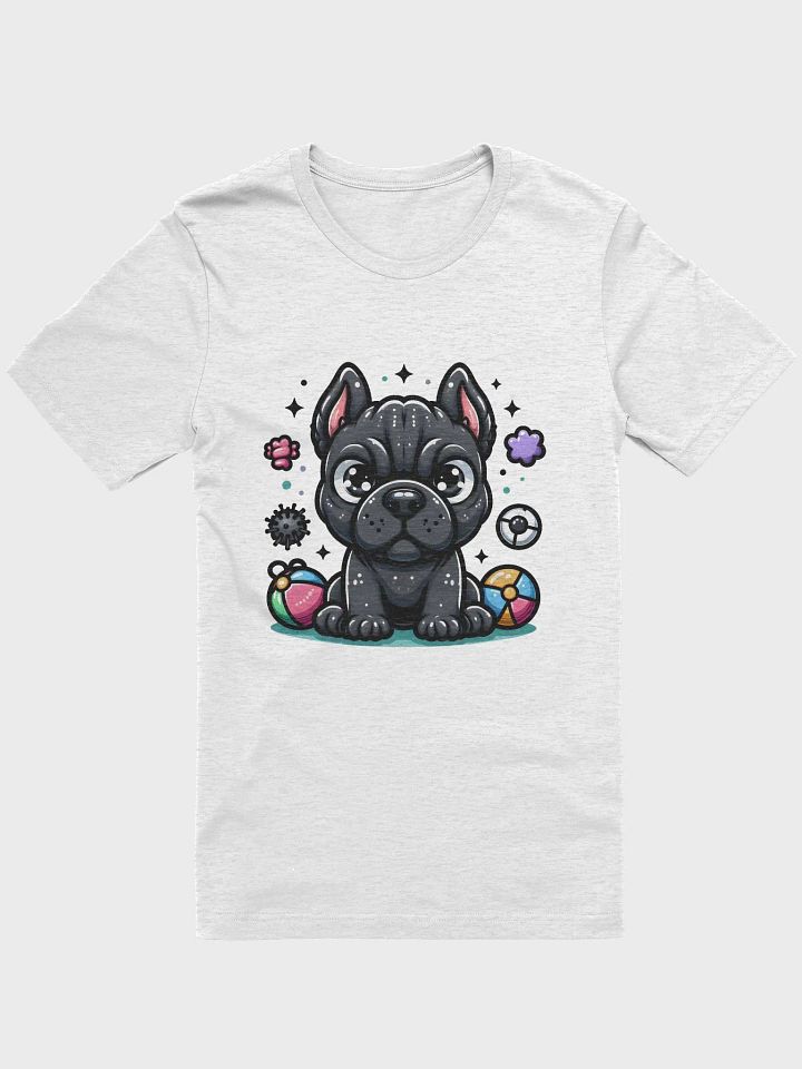 Playful Black Cane Corso T-Shirt – Surrounded by Toys Design product image (1)