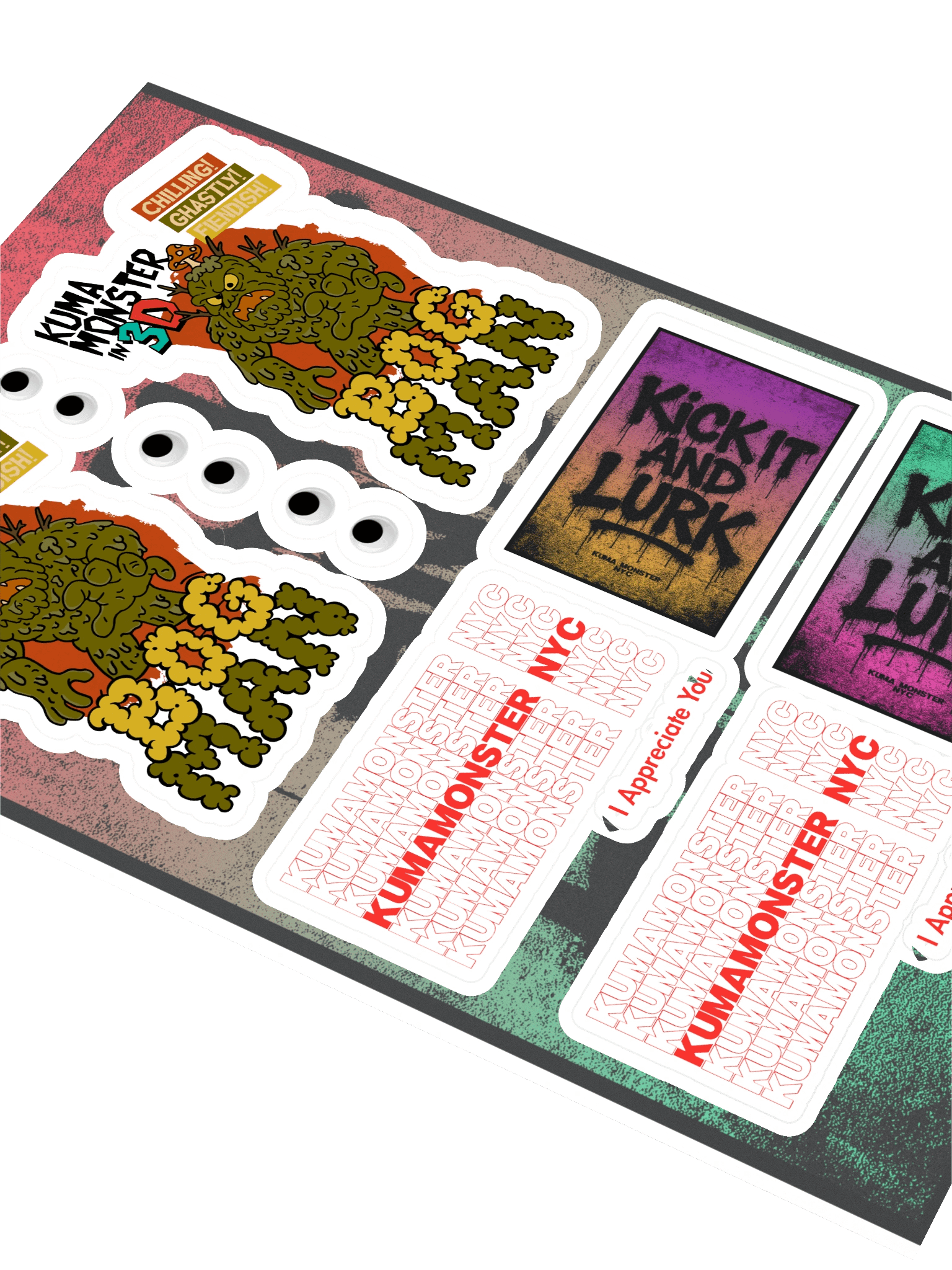 KumaMonster NYC Sticker Sheet product image (2)