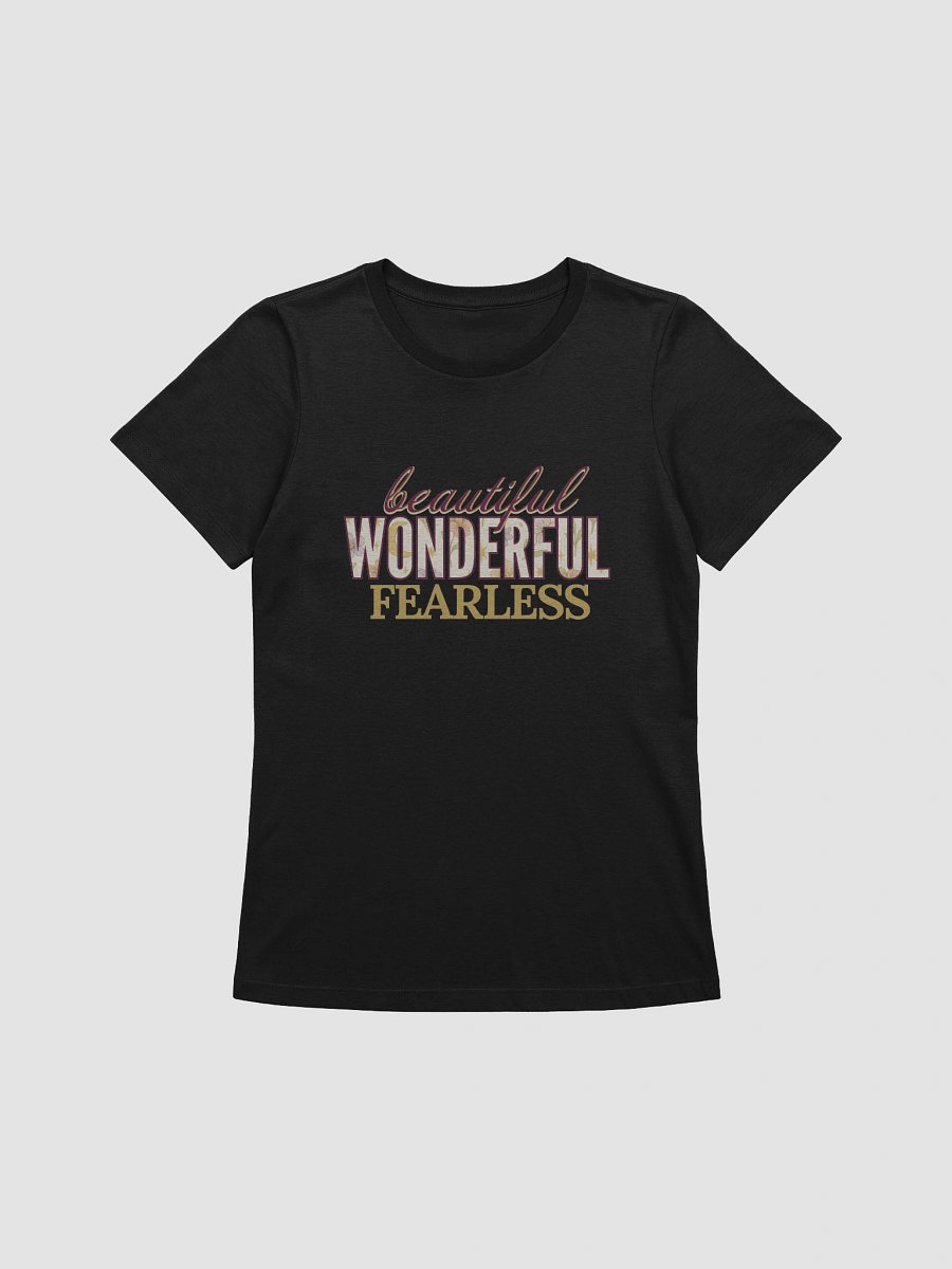 Beautiful Wonderful Fearless Tee – Celestial Floral Empowerment Shirt for Women product image (1)