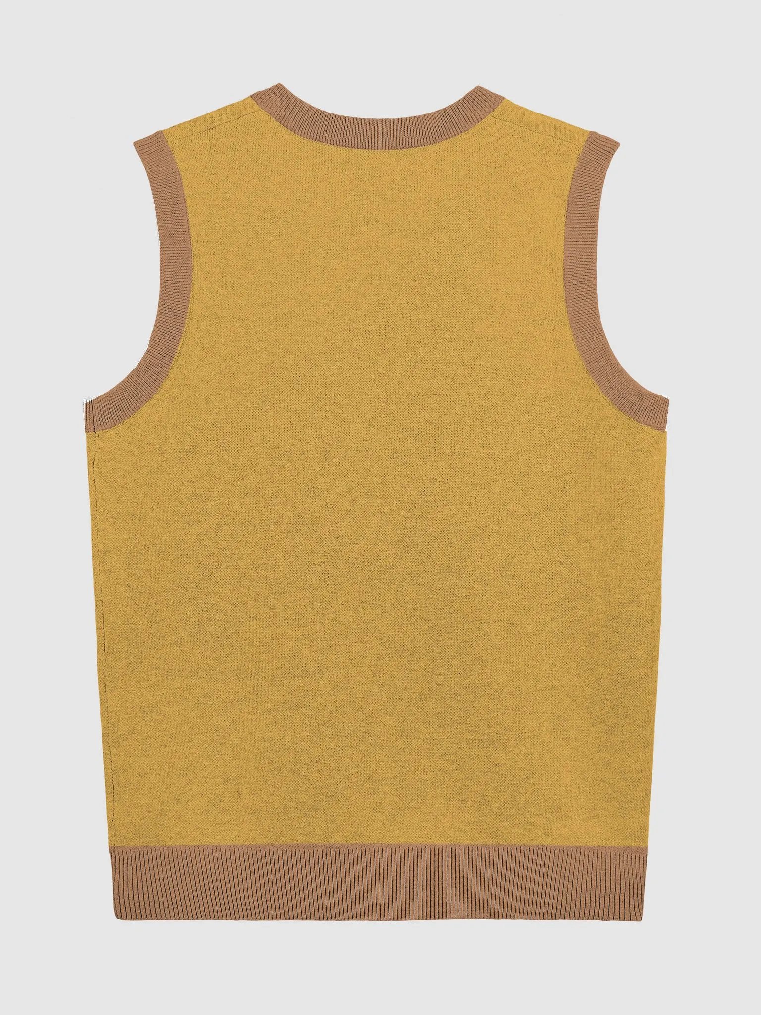 FUNNY *and* SENSITIVE (lg. design, contrast orange + white) knitwear vest product image (10)